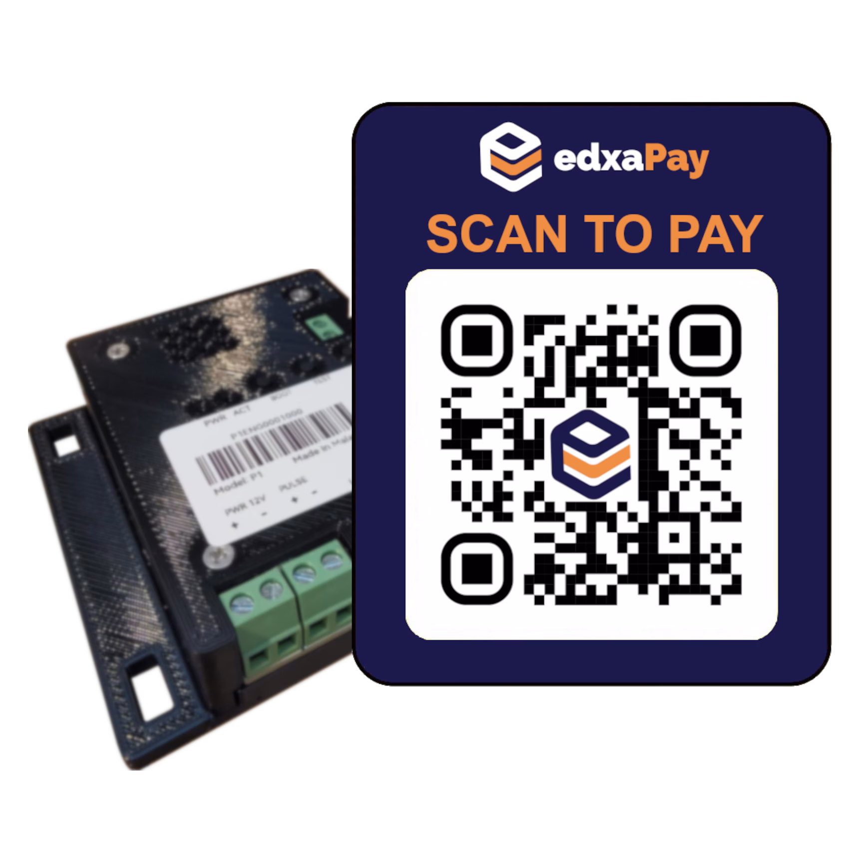 Custom qr code and custom UI payment integrated with pulse terminal for vending machine
